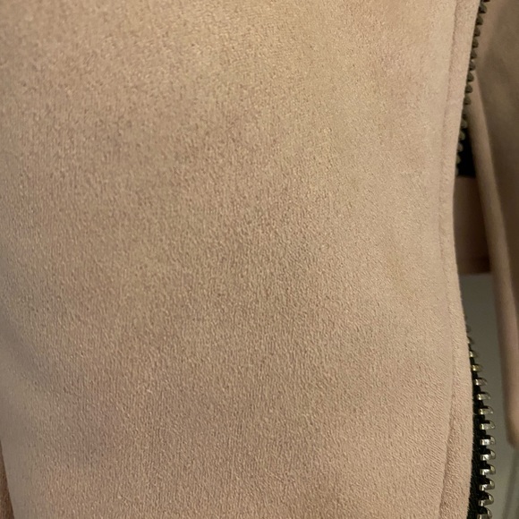 Bershka Blush Faux Suede Jacket Small - Picture 3 of 8
